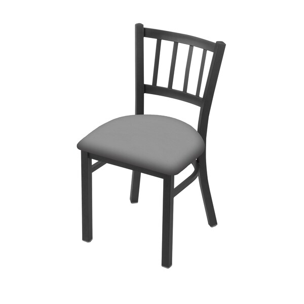 610 Contessa 18" Chair with Pewter Finish and Canter Folkstone Grey Seat